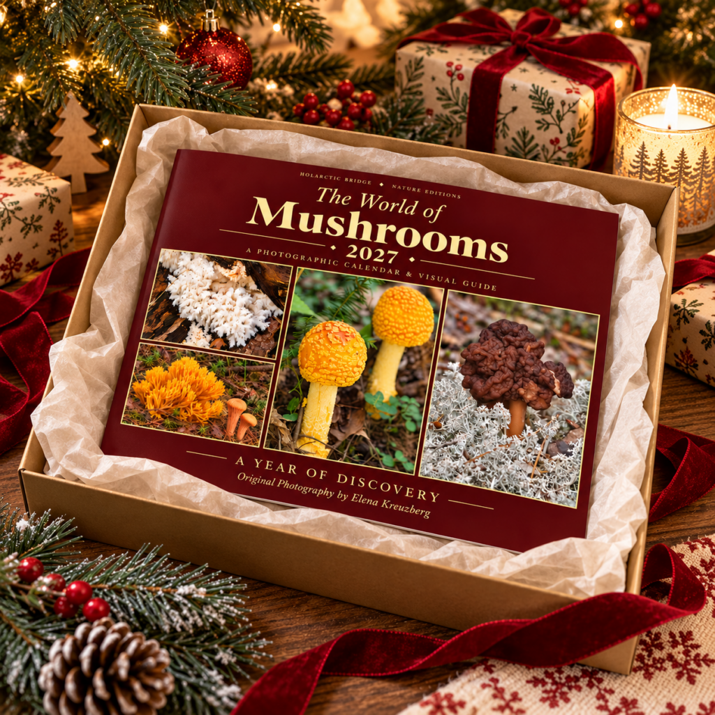 Mushroom Calendar 2027 presented as a Christmas gift for nature lovers